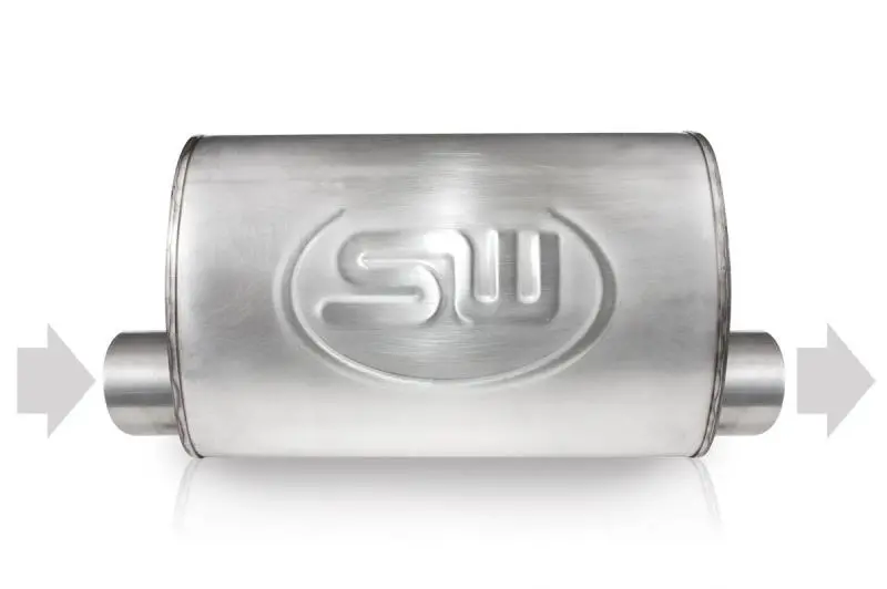 Stainless Works Offset Exhaust Flange: 2.25" Id Inlet / 2.25" Od Outlet (4" × 8") 1