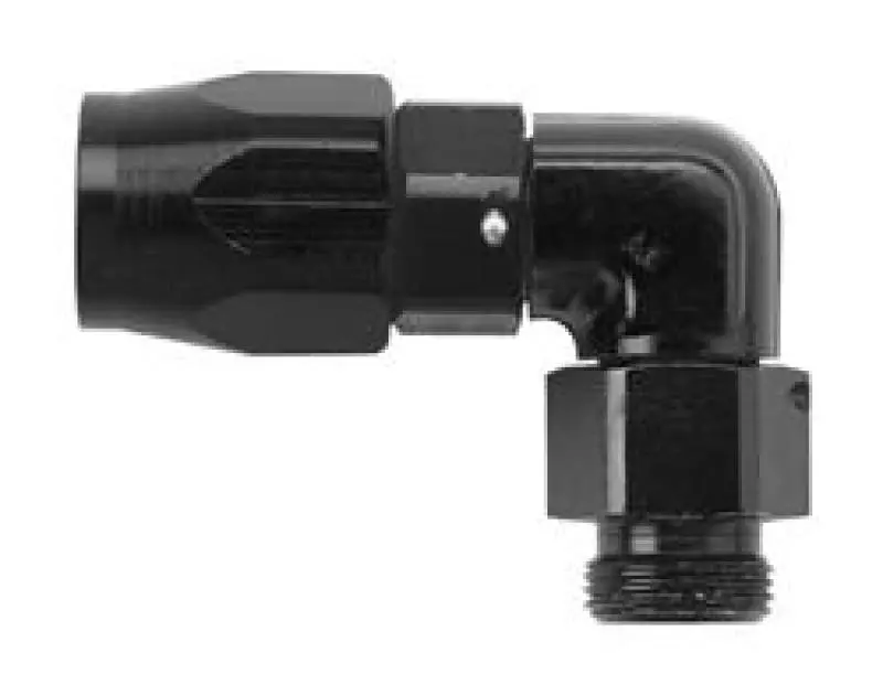 Fragola -12An 90-Degree Hose Fitting With 3/4" Npt Male Thread – Black Anodized 1