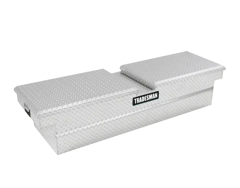 Tradesman Aluminum Gull-Wing Cross-Bed Truck Toolbox – 70-Inch, Push-Button Release, Brite Finish 1