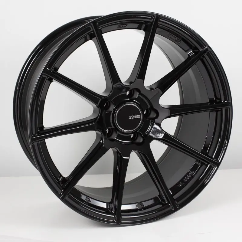 Enkei Ts10 Black Alloy Wheel: 18X8.5 Inches, 5X112 Bolt Pattern, 45Mm Offset, 72.6Mm Center Bore 1