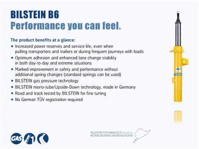 Bilstein B6 Monotube Rear Shock Absorber For Monaco Motorhome Chassis (Camelot/Diplomat/Imperial/Windsor Rr8S) 1