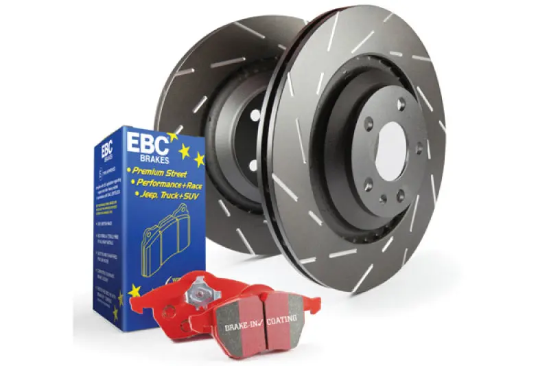 Ebc S4 Brake Kit: Redstuff Performance Pads + Usr Slotted Rotors 1