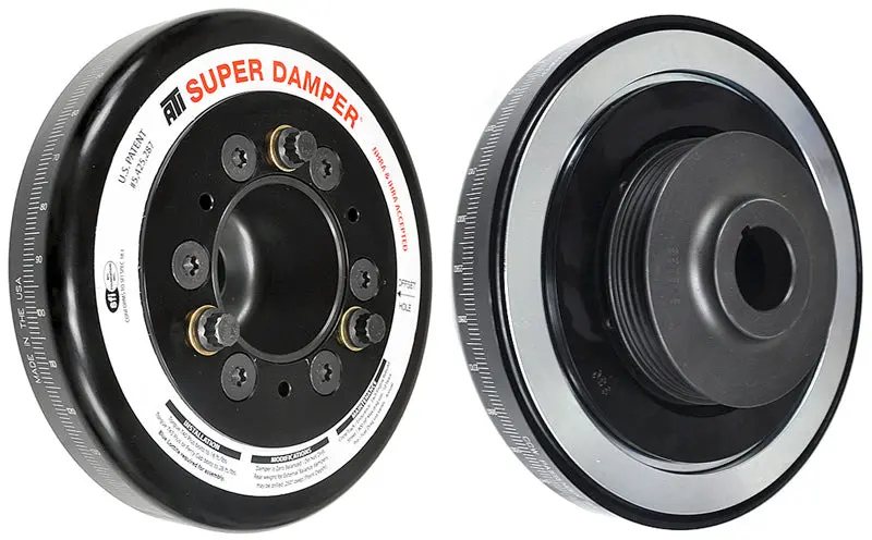 Ati Aluminum Race Harmonic Damper For Honda B-Series – 6.325" Diameter, 4-Groove, Steel Hub, Dual Ring 1