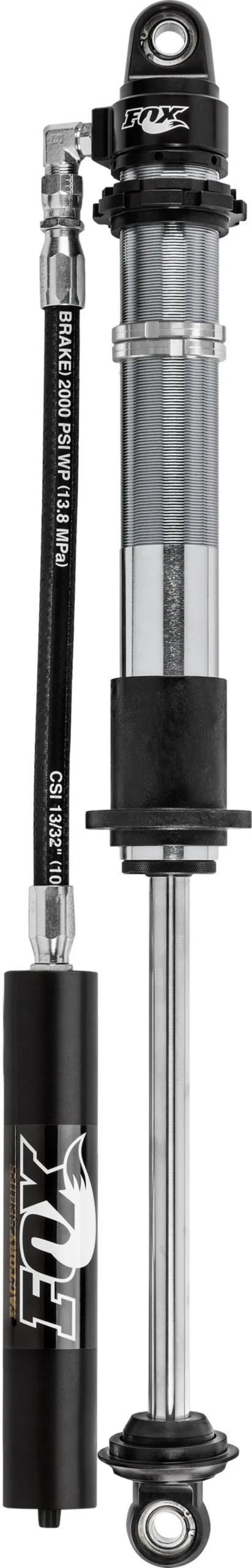 Fox 2.0 Factory Series Rotating Remote Reservoir Coilover – 18" Length, 7/8" Shaft, 50/70 Spring Rate, -10 Heim Ends 1
