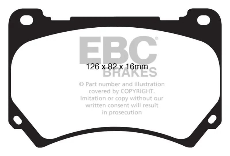 Ebc Yellowstuff High-Performance Front Brake Pads For 2011–2024 Hyundai Equus 4.6L 2