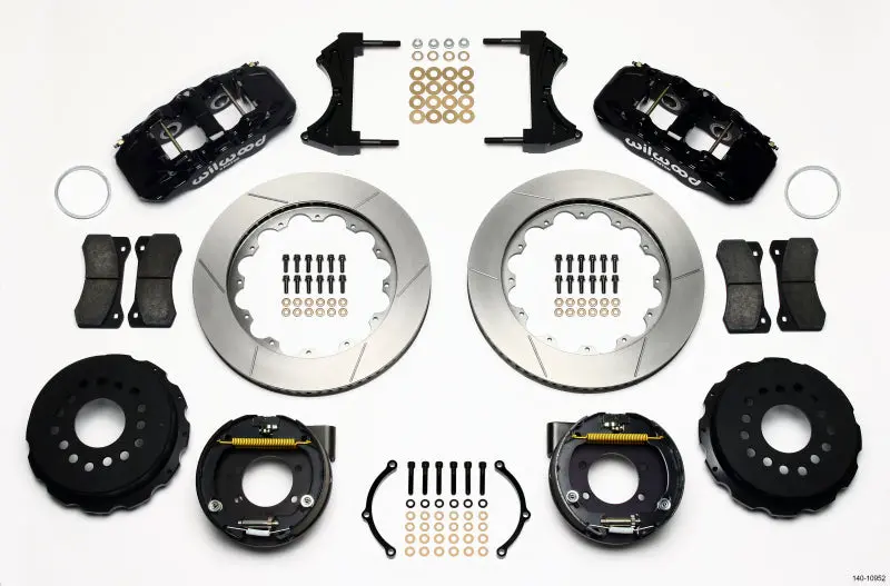 Wilwood Aero4 Rear Parking Brake Kit – 14" Rotor, Compatible With Ford 8.8 Axle And 2.5" Offset, 5-Lug 1