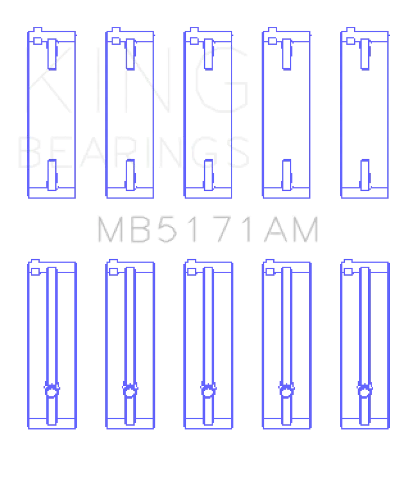 King Mazda Fs-De L4/Fp L4/Fs L4 Dohc 16 Valve (Size +0.25) Main Bearing Set 2