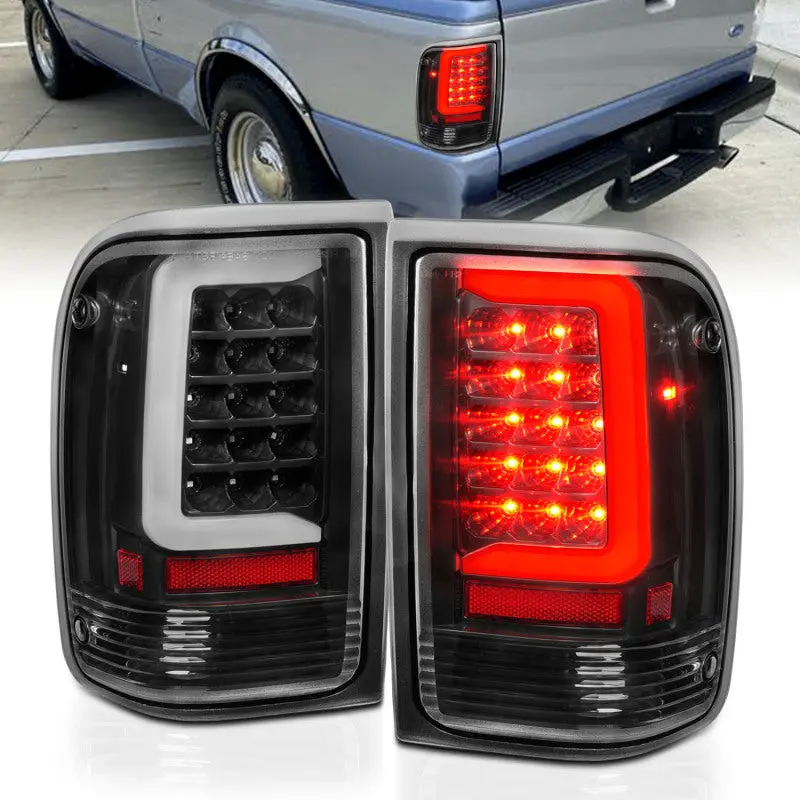 Anzo Led Tail Light Assembly – Black Housing, Clear Lens, For 1993–1997 Ford Ranger With Integrated Light Bar 1