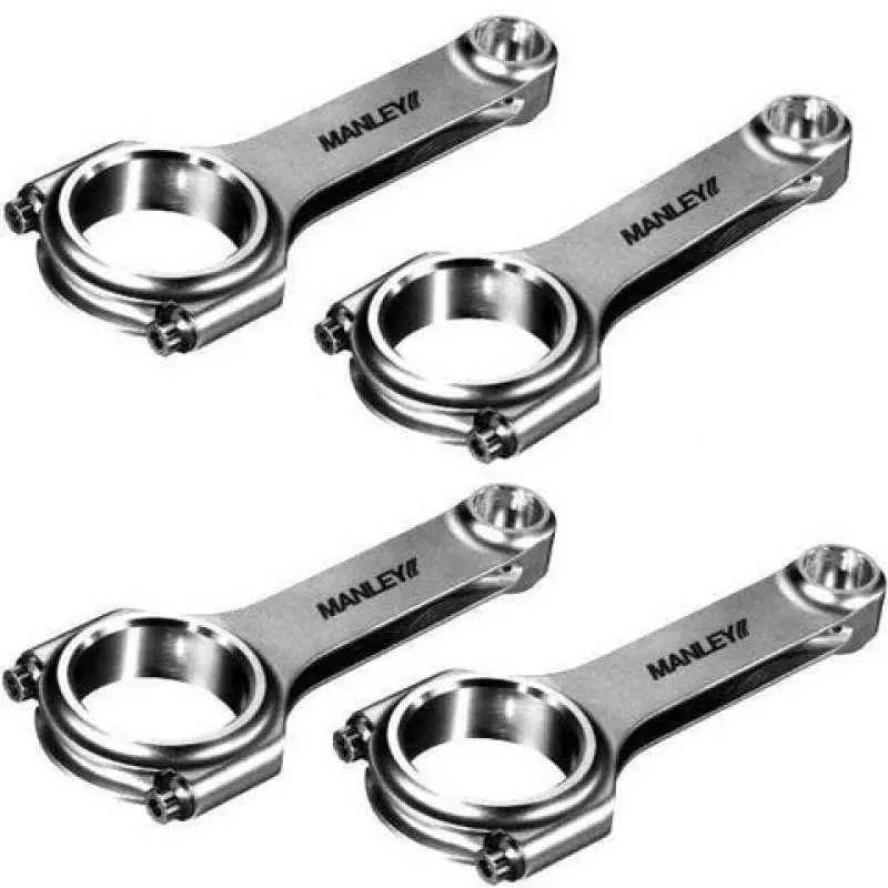 Manley H-Beam Connecting Rod Set – Forged Aluminum, Fits Acura & Honda D16 & Zc Engines (4-Rod Kit) 1
