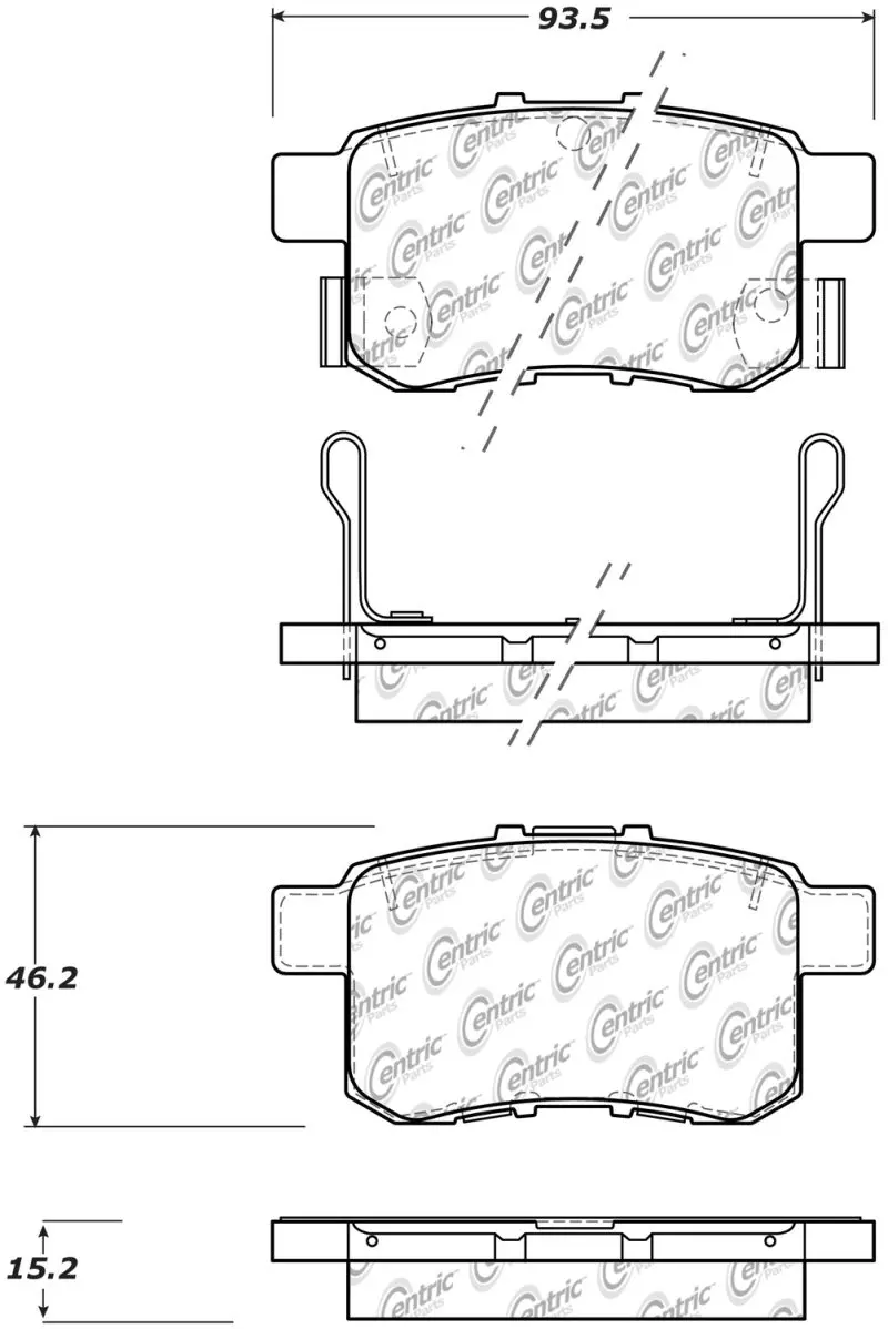 Stoptech Sport Rear Brake Pads For 2011–2017 Honda Accord 1