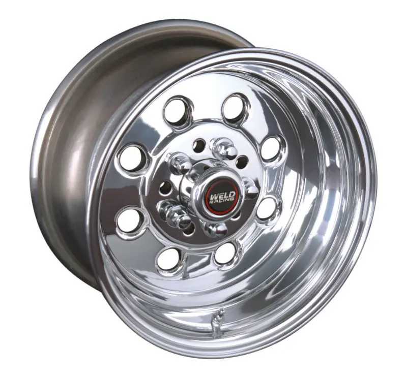Weld Draglite 15X15 Inch Polished Drag Wheel – 5X5 Bolt Pattern, 5.5" Backspace, Non-Beadlock Style 1