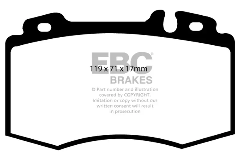 Ebc Greenstuff Front Brake Pads For 2004 Mercedes-Benz C230 Sport Sedan (W203) 2