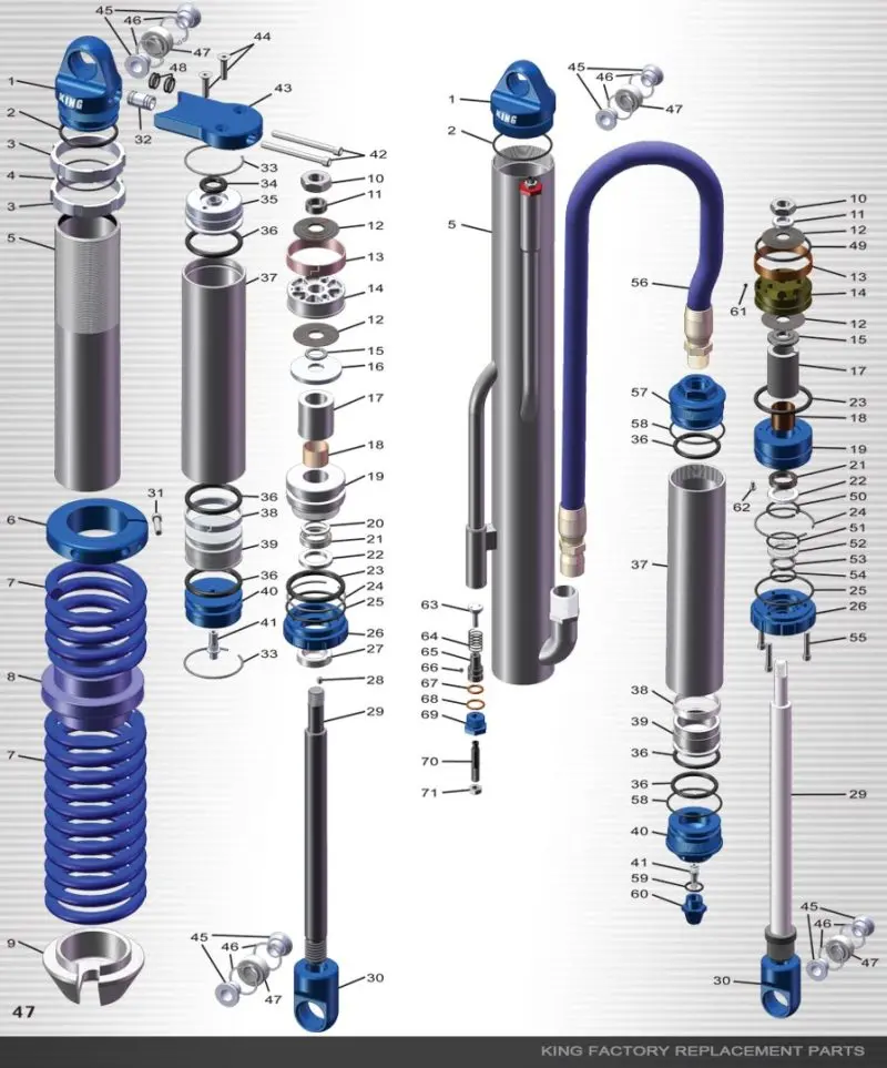 King Shocks Smooth Body Reservoir Assembly – 2.5" Diameter, 12.75" Extended Length, Snap-Ring Grooves On Both Ends 2