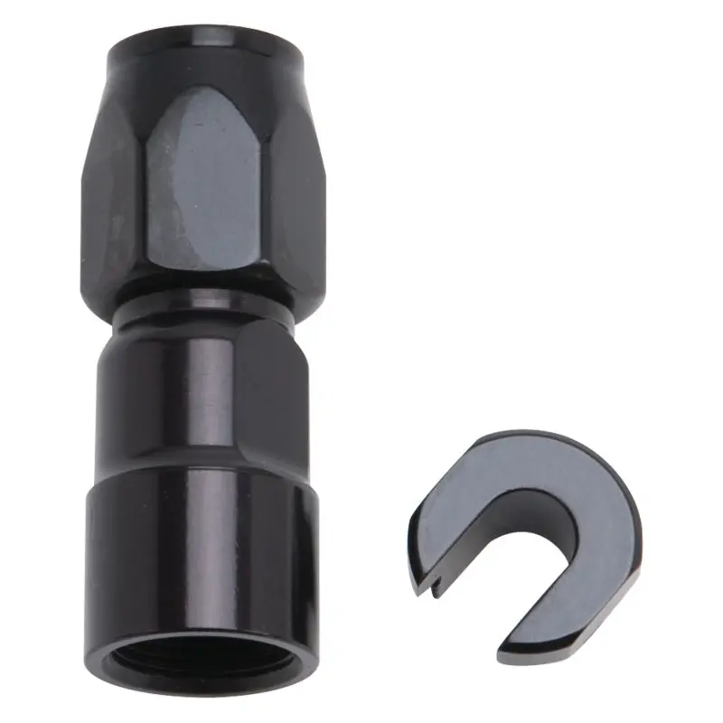 Russell Performance Sae 3/8" Quick-Disconnect Hose End – Female To -6 An, Black Straight Fitting 1