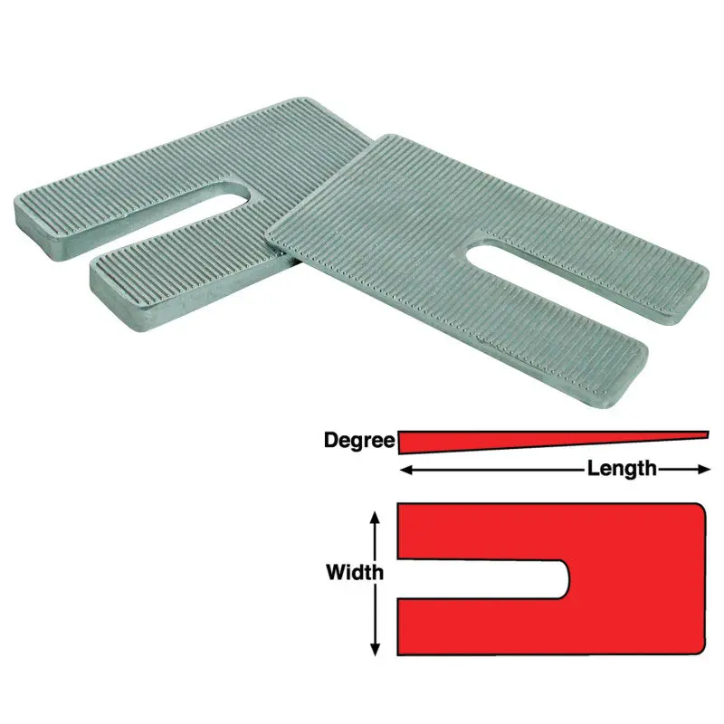 Spc Performance Zinc-Plated Shim Kit – 4” X 6.5” X 3.5° Tapered Alignment Shims 1
