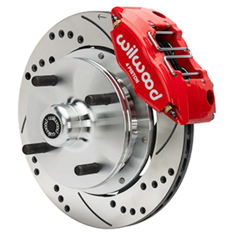 Wilwood Powerlite Front Brake Kit For 1970–1972 Porsche 914 – Drilled & Slotted Rotors, Red Finish 1