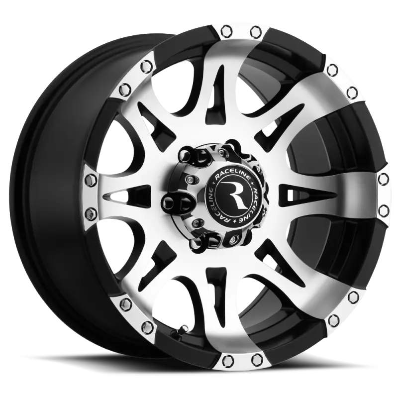 Raceline Raptor 982 Alloy Wheel – 16X8", 6X139.7, Zero Offset, 106.1Mm Bore, Black & Machined Finish 1