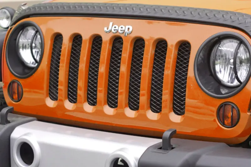 Rugged Ridge Mesh Grille Insert – Black Powder-Coated, Fits 2007–2018 Jeep Wrangler Jk & Jl Models 2