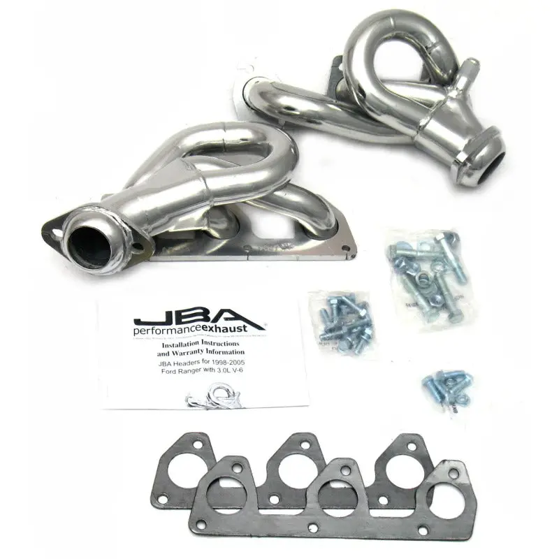 Jba Silver Ceramic-Coated Header For 1998–2001 Ford Ranger 3.0L V6 W/Egr — 1.5" Primary Tubes 2