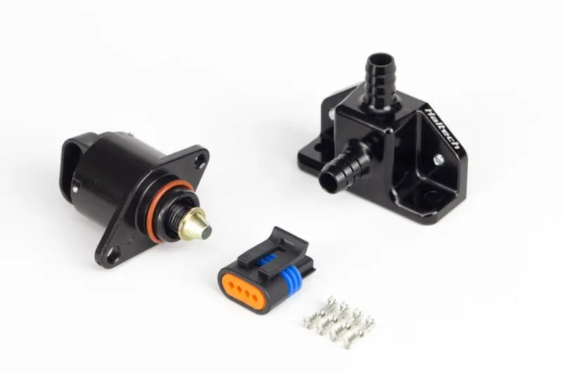 Haltech Billet Two-Port Idle Air Control Housing With Screw-Style Motor Kit 1