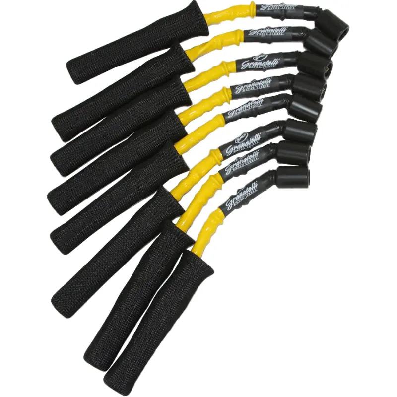 Granatelli Performance Ignition Wire Kit For Gm Truck V8S (1999–2023) – Near-Plug Design, 9-Inch Leads, Yellow Jacket/Black Sleeve 1