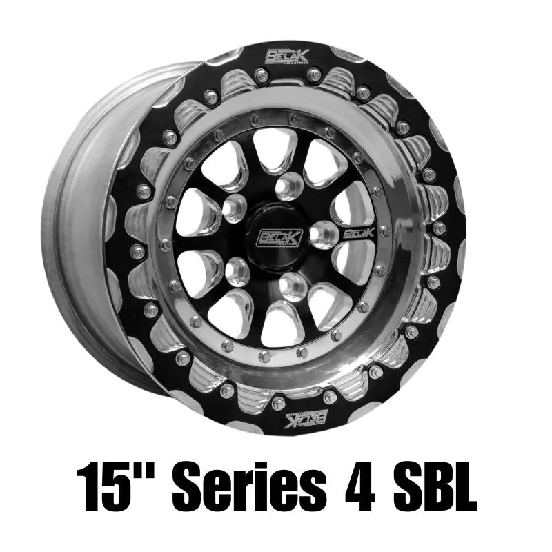 Belak Series 4 Single Beadlock Wheel: 15X9", 6" Backspace, 5X4.75" Bolt Pattern, Billet Outer Lip 1