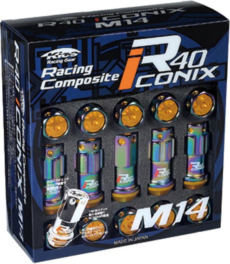 Project Kics R40 Iconix Locking Lug Nut Set – 14X1.25Mm, Neo Chrome Finish With Blue Caps (16 Locks + 4 Spares) 2